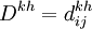 D^{kh}={d^{kh}_{ij}}